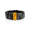 Stunning Dark Amber Cuff Bracelet With Insect Insertion, image 