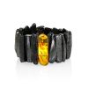 Black Amber Bracelet With Insect Insertion, image 