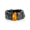Voluminous Amber With Inclusion Cuff Bracelet, image 