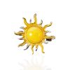 Bright Amber Sun Brooch, image 