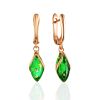 Exquisite Green Amber Earrings, image 