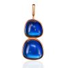 Sleek Design Blue Amber Pendant, image 