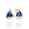 Bright Blue Amber Earrings, image 