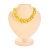 Lemon Amber Ball Beaded Necklace, image 