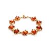 Link Amber Bracelet In Gold Plated Silver The Sphere, image 