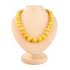 Honey Amber Ball Beaded Necklace, image 