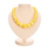 Honey Amber Ball Beaded Necklace, image 