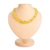 Lemon Amber Ball Beaded Necklace, image 