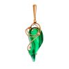 Green Synthetic Onyx Pendant In Gold The Serenade, image 