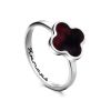 Alhambra Amber Ring In Sterling Silver The Monaco, Ring Size: 5 / 15.5, image 