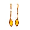 Classy Amber Dangles In Gold-Plated Silver The Adagio, image 
