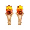 Amber Earrings In Gold With Crystals The Raphael, image 