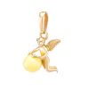 Gold-Plated Pendant With Honey Amber The Angel, image 