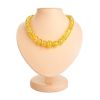 Lemon Amber Ball Beaded Necklace, image 
