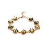 Link Amber Bracelet In Gold Plated Silver The Sphere, image 