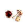 Adorable Cherry Amber Studs In Gold-Plated Silver The Berry, image 