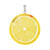 Round Amber Pendant In Sterling Silver The Orange, image 