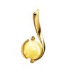 Amber Pendant In Gold-Plated Silver The Sphere, image 
