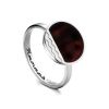 Geometric Amber Ring In Sterling Silver The Monaco, Ring Size: 8 / 18, image 