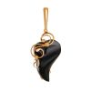 Black Synthetic Onyx Pendant In Gold The Serenade, image 