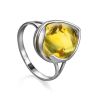 Lovely Amber Ring In Sterling Silver The Selena, Ring Size: 9 / 19, image 