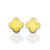 Alhambra Amber Earrings In Sterling Silver The Monaco, image 