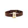 Handcrafted Leather Bracelet With White Amber The Indonesia, image 