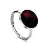 Round Amber Ring In Sterling Silver The Monaco, Ring Size: 5.5 / 16, image 