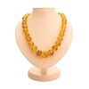 Lemon Amber Ball Beaded Necklace, image 