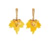 Drop Amber Earrings In Gold The Canada, image 