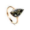 Adjustable Amber Ring In Gold The Lagoon, Ring Size: Adjustable, image 