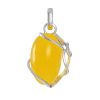 Honey Amber Pendant In Sterling Silver The Flamenco, image 