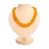 Lemon Amber Necklace With Glass Beads, image 