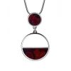 Flat Amber Pendant In Sterling Silver The Monaco, image 