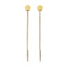 Honey Amber Earrings In Gold The Jupiter, image 