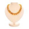 Cognac Amber Ball Beaded Necklace, image 