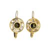 Green Amber Earrings In Gold-Plated Silver The Aida, image 