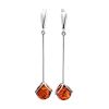 Drop Amber Earrings In Sterling Silver The Flamenco, image 