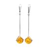 Lemon Amber Earrings In Sterling Silver The Flamenco, image 