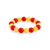 Multicolor Amber Ball Beaded Elastic Bracelet, image 