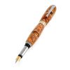 Handmade Birch Wood Fountain Pen With Cognac Amber The Indonesia, image 