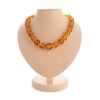 Cognac Amber Ball Beaded Necklace, image 