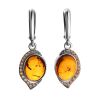 Amber Earrings In Sterling Silver With Champagne Crystals The Raphael, image 
