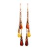 Multicolor Amber Earrings In Gold-Plated Silver The Casablanca, image 