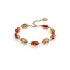 Link Amber Bracelet In Gold Plated Silver The Casablanca, image 
