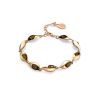 Link Amber Bracelet In Gold Plated Silver The Peony, image 