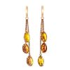 Chain Amber Earrings In Gold-Plated Silver The Casablanca, image 