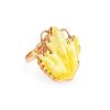 Adjustable Amber Ring In Gold The Canada, Ring Size: Adjustable, image 