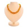 Cognac Amber Ball Beaded Necklace, image 