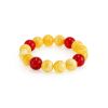 Bright Two Toned Amber Beaded Bracelet, image 